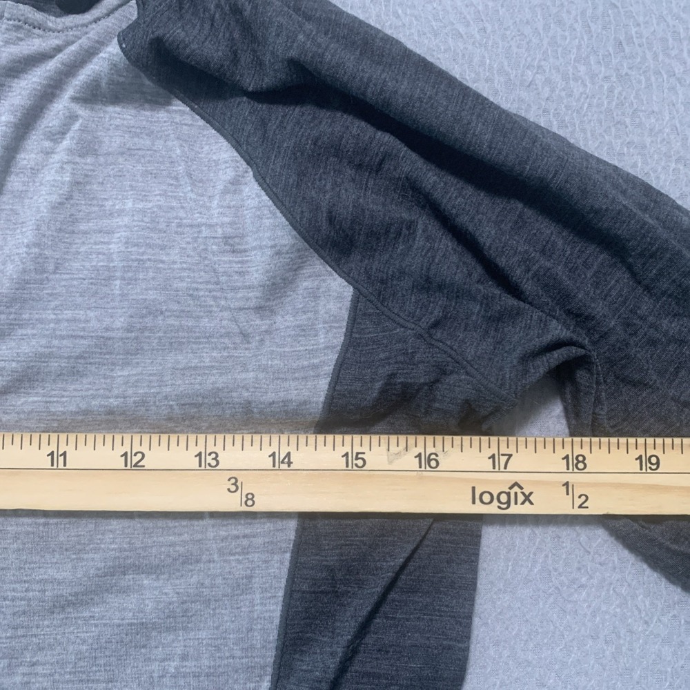 Smartwool Merino 150 Base Layer Womens M Gray Colorblock 1/4 Zip Pullover EUC - Picture 6 of 8